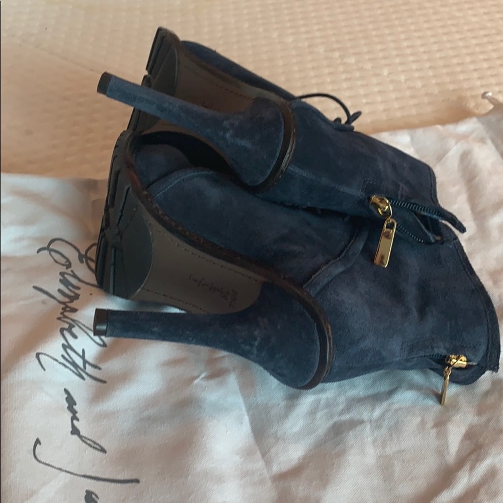 Elizabeth and James | E-Base Navy Suede Booties - Picture 3 of 3